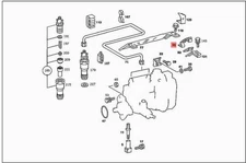 Genuine MERCEDES Fuel lines to intake manifold Line fastener 6030780141