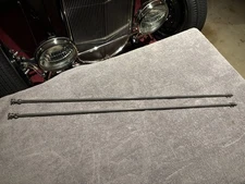 1932 FORD STAINLESS RADIATOR SUPPORT RODS - 32" LENGTH - PRO-BILT Hot Rod Parts!