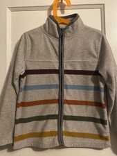 EUC Carter  s 7 lightweight fleece jacket coat gray w colorful stripes small med