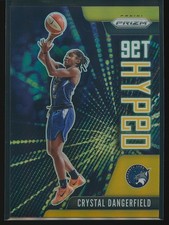 Crystal Dangerfield 2021 Panini Prizm WNBA Get Hyped Gold /10 #7 Rookie RC