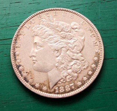 1887 USA Morgan Silber Dollar Münze #4336