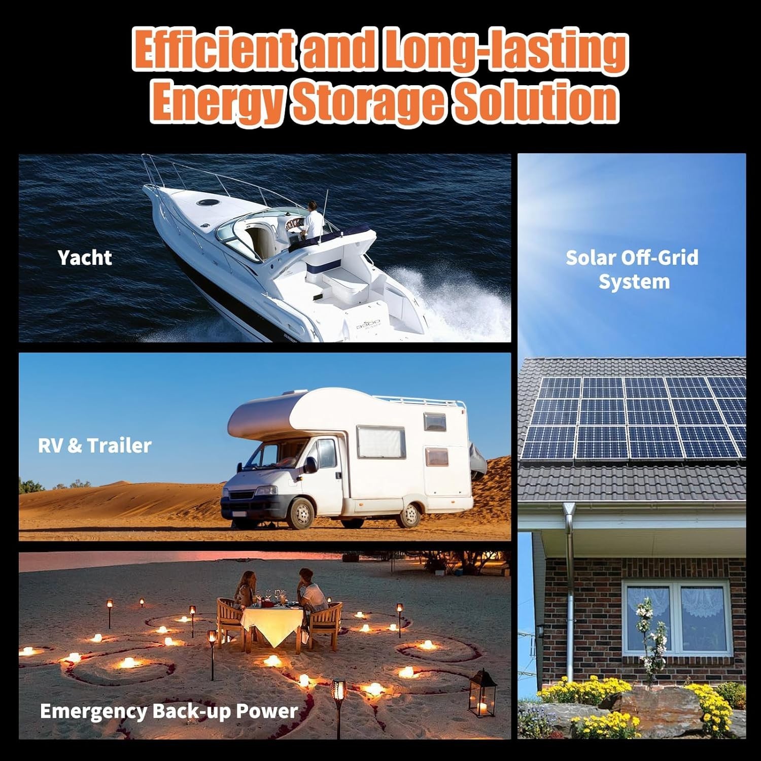 12V 100Ah LiFePO4 Deep Cycle Lithium Battery BMS For Marine RVs Trolling Motor