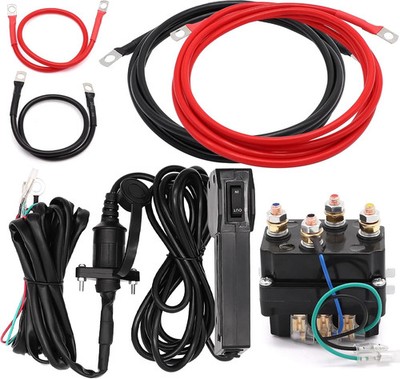 12V 250A Winch Solenoid Relay Contactor with Hand Corded Controller Control Kit