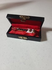 Miniature Dollhouse Electric Guitar With Case. Does Not Play