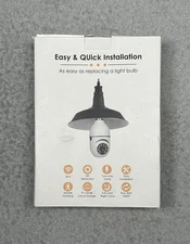 2 Pack 2.4G WiFi Light Socket Security Camera Wireless motion detection 360 pan 