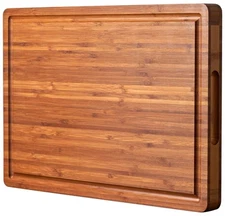BAMBOO WOOD CUTTING BOARD FOR KITCHEN 1" THICK BUTCHER BLOCK CHEESE CHARCUTERIE 