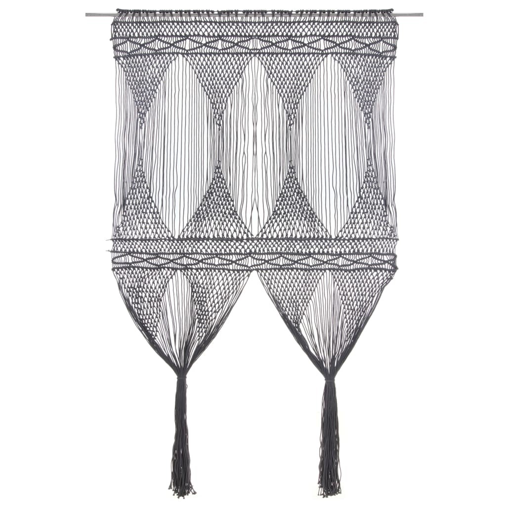 Tenda Macramè vidaXL Antracite: Il Must-Have Boho 140x240 cm