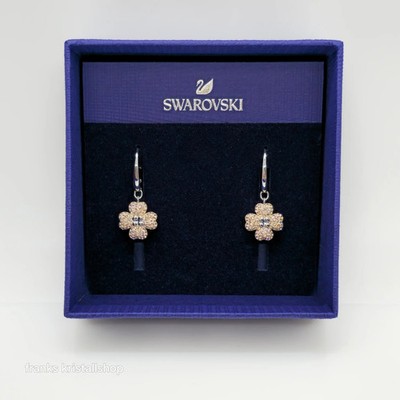 SWAROVSKI Latisha Drop-Ohrhänger Blume, Rosa, Rhodiniert 5636485