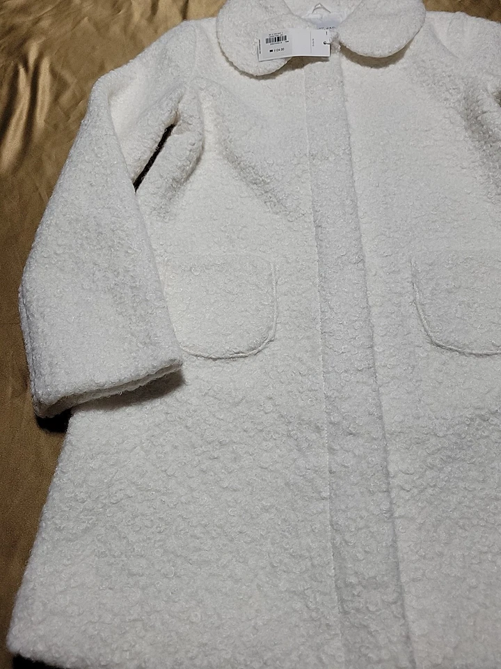 Abrigo Janie and Jack (color blanco) JJ Holiday niñas pequeñas (talla 10-12) Foto 3 de 4