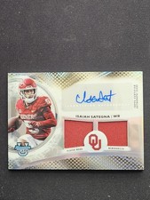 2025 Bowman U Best Isaiah Sategna Refractor Dual Patch Auto #DRA-IS Oklahoma