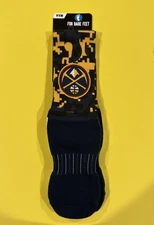 For Bare Feet NBA DENVER NUGGETS Digi Mashup Crew Sock Size Youth (Shoe 13,1-3)