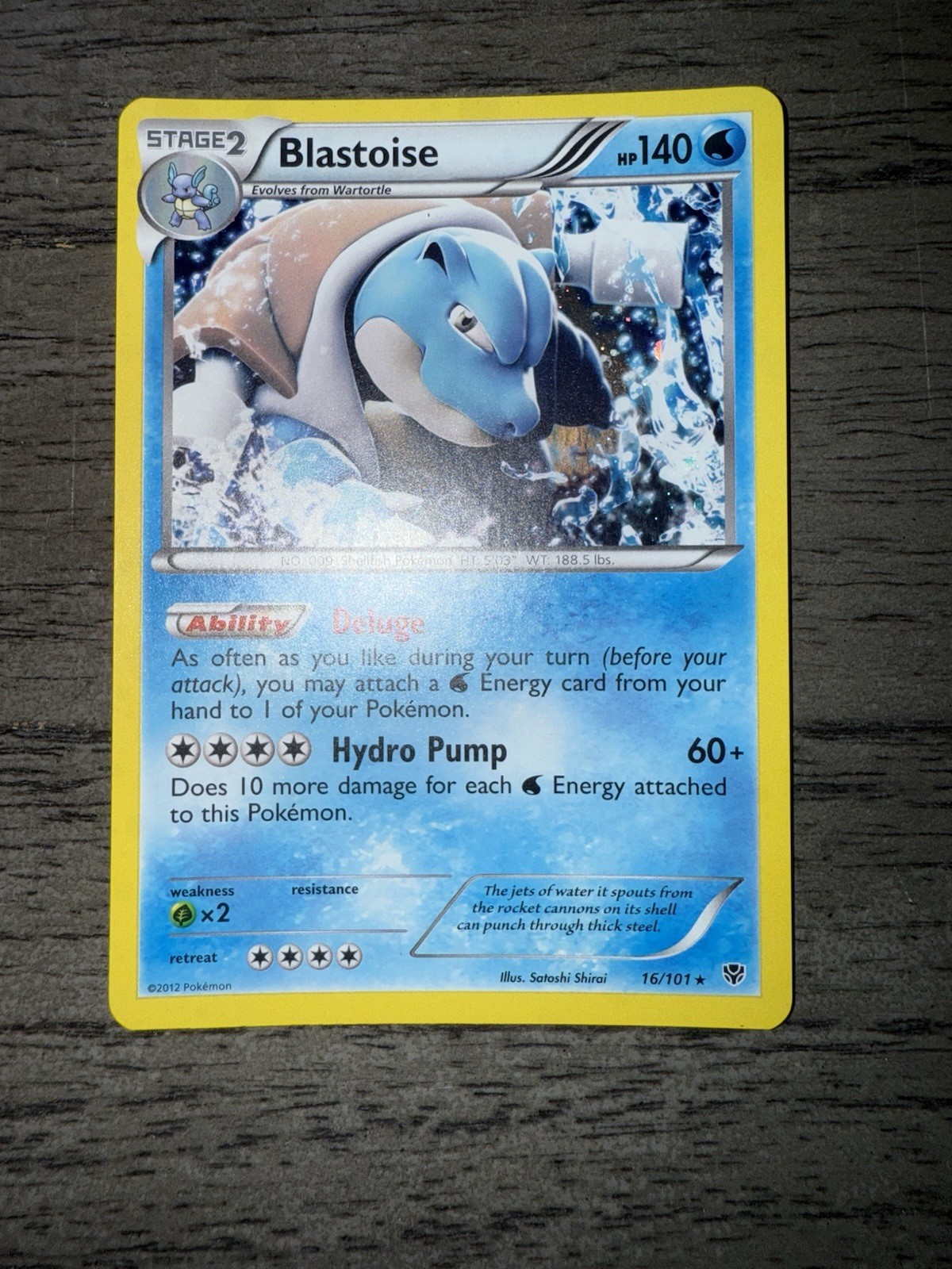 Pokemon Blastoise #16/101 Plasma Blast Rare Cosmos Holo Near Mint Nm