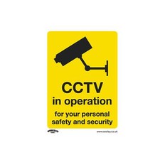 Image of Sealey Safety Sign - CCTV - Rigid Plastic - Pack of 10
