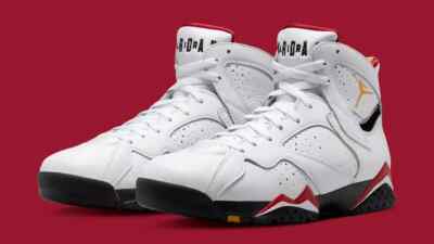 Air Jordan 7 Retro Men's Size 7 White/Black-Cardinal Red CU9307
