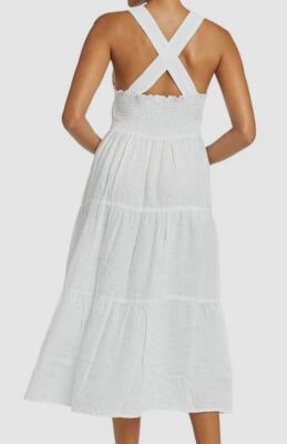 navy blue dress for baby girl Vitamin A Arden Maxi Dress • Shell Stripe main image 1
