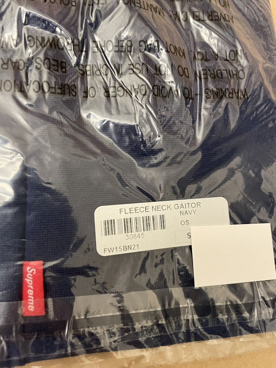 SUPREME FLEECE NECK GAITOR NAVY a BOX LOGO BRAND NEW 15 | eBay