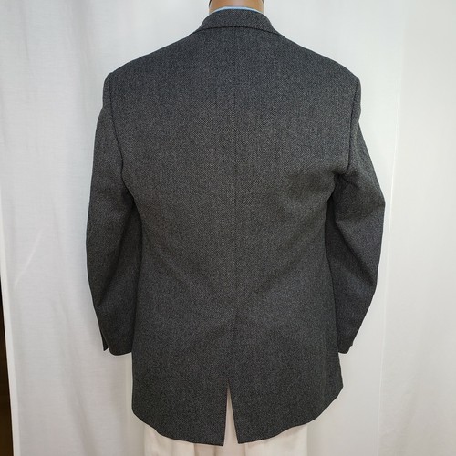Brooks Brothers Blazer 42R Notch Lapel Sport Coat Gray Ctr Vent Lambswool Italy - Picture 7 of 11
