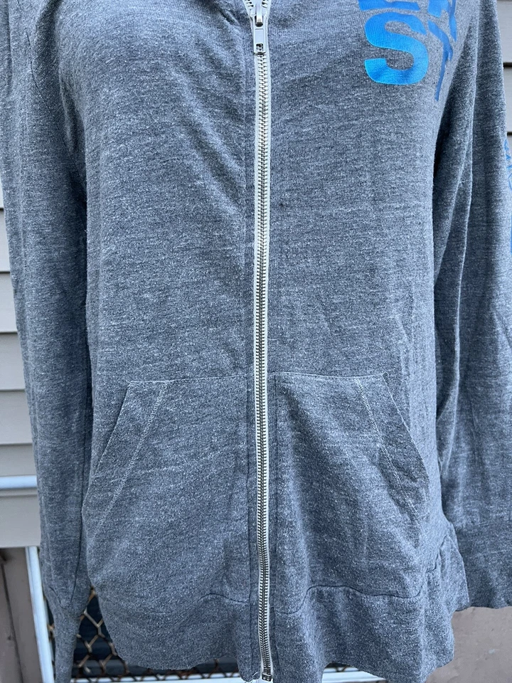 SoulCycle zip up hoodie sweater top gray hoodie lightweight size S A000249 - Imagem 3 de 4