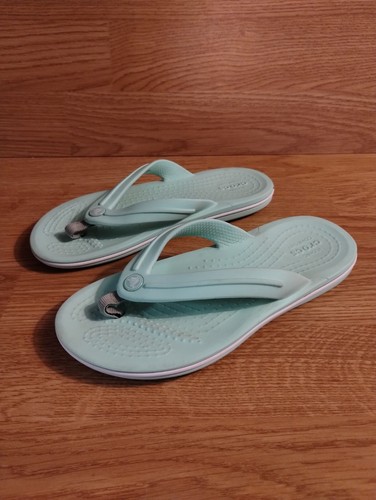 CROCS Orginal Green Flip Flops Size J1 Kids Youth Junior-1 - Picture 5 of 8