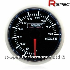 Prosport 52mm Smoked Super White Schrittmotor Spannung Volt 12V VDC Messgerät 