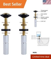 Heavy-Duty Toilet Tank to Bowl Bolt Kit - Solid Brass with Gaskets 2 Pack 