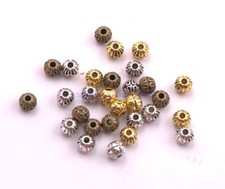 100 Pcs Antique Silver Round Spacer Beads Jewelry Findings 6MM W3024