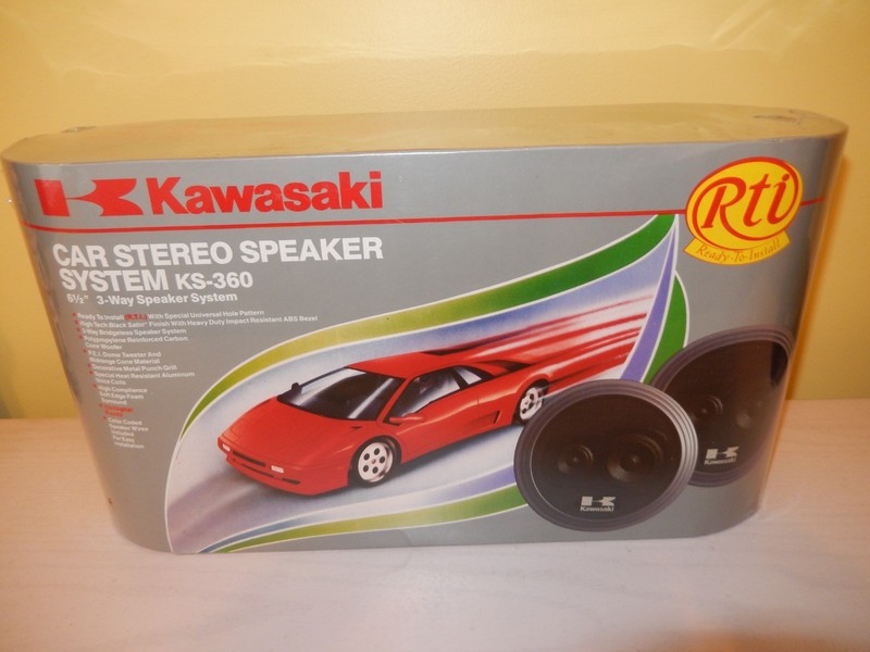 Kawasaki KS-360 3-Way 6.5-Inch Car Stereo Speakers NEW