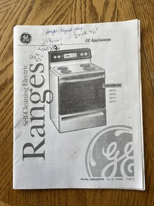 GE Self Cleaning ELECTRIC COIL Ranges Owner's Manual JBP24, 26,30 35