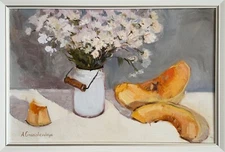 ORIGINAL PAINTING Impressionism floral Art Oil etude Autumn still life flowers