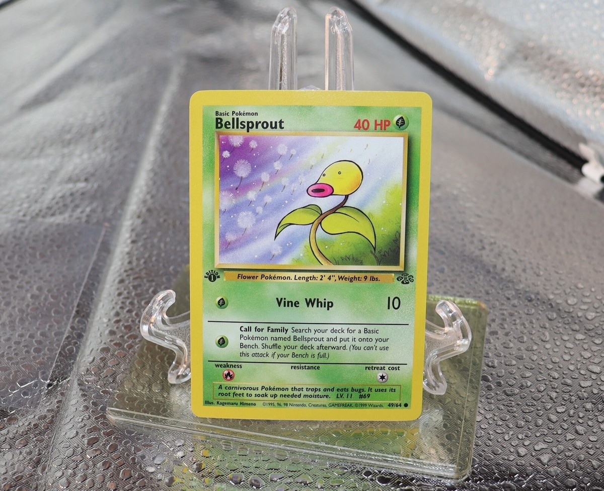 1999 bellsprout pokemon card value Pokmon #69 TV Animation Blue Logo 1st Print ENG L0152 AGS Collectibles Bellsprout - Jungle - Pokemon