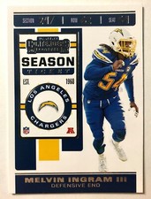 2019 Panini Contenders Season Ticket #50 Melvin Ingram III LA Chargers NM-MT 