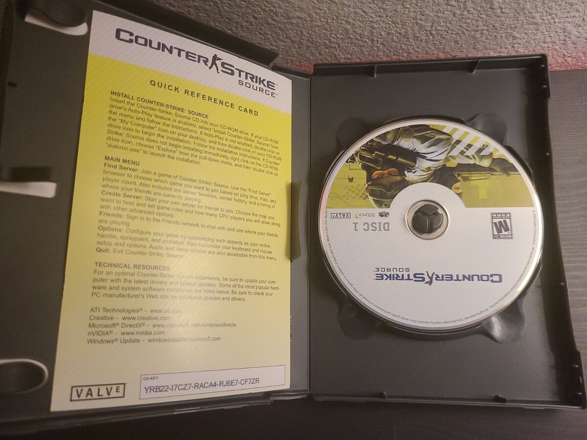 Counter Strike Source PC Game w/ Half Life 2: Deathmatch 4 Discs