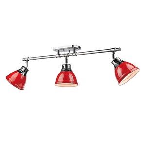 Golden Lighting Duncan Three Light Semi Flush Mount Track Light