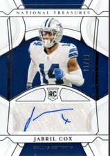 2021 Panini National Treasures #143 Jabril Cox RC Auto /49 - NM-MT