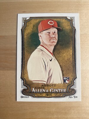 Andrew Abbott 2024 Topps Allen & Ginter Rookie Card RC #32 Cincinnati Reds