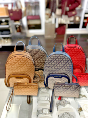 Michael Kors Jaycee Backpack MD Zip Pocket Design & Double 