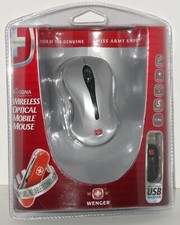 New Wenger Daytona Cordless Wireless Optical Mobile Mouse Silver WA-6266-15