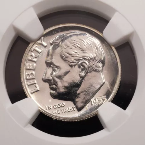 1955 Proof Roosevelt Silver Dime 10c - NGC GRADED PF68