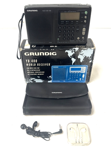 Grundig - Yacht Boy 400 - Short Wave AM/FM Portable World Radio w/Case - Tested