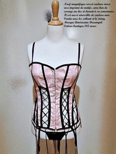 Neuf et authentique bustier corset réversible rose et noir marque DREAMGIRL 50%