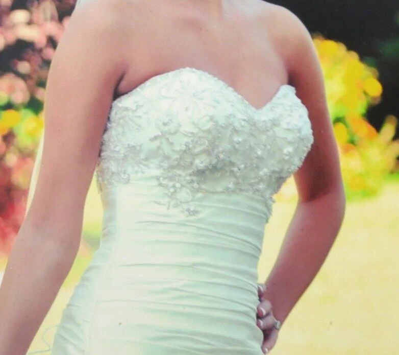 Vestido de novia David Tutera Mon Cheri 112223 Amorita talla 4 con cuentas de novia de EE. UU. Foto 3 de 4