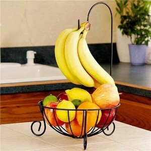 2-In-1-Black-Banana-Hook-Hanger-Tree-Fruit-Bowl-Basket-Stand-Apple-Orange-Holder