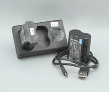 Powerextra Dual Port Li-Ion Battery Charger NP-W235 with 2 batteries (7414)