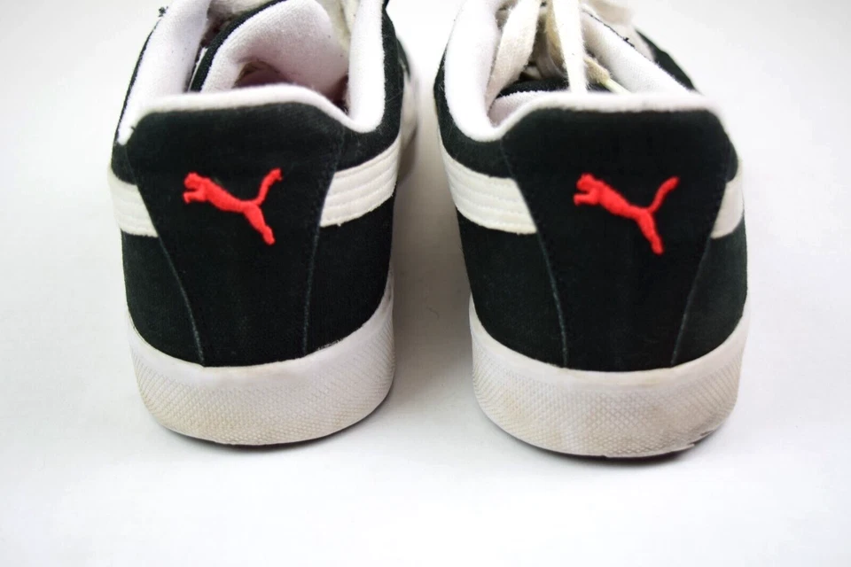 Vintage PUMA Shoes 90s Black Canvas White PUMA Stripe US 13 Cobain Special - Image 3 of 4