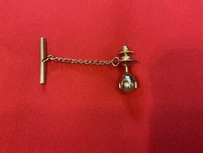 Tie Tack Pin with hanging chain 14k 3.93g weight Gold