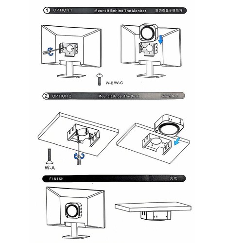 Hidden Under Desk Mount Stand for Mac mini M4/M4 Pro 2024 Desktop Computer - Picture 6 of 9