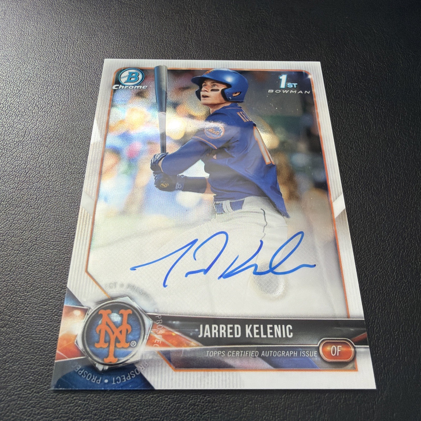 2018 BOWMAN DRAFT #CDA-JK JARRED KELENIC CHROME 1ST PROSPECT AUTO
