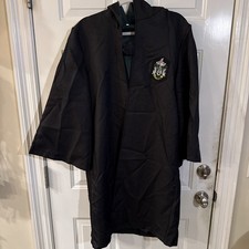 Harry Potter Slytherin Costume Hooded Robe Unisex, Black/Green
