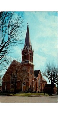 St. John's Lutheran OH 1895 Brick Gothic Postcard Unused