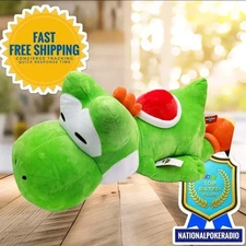 Universal Studios Super Nintendo World Green Yoshi Sleeping Plush Pillow 37” New